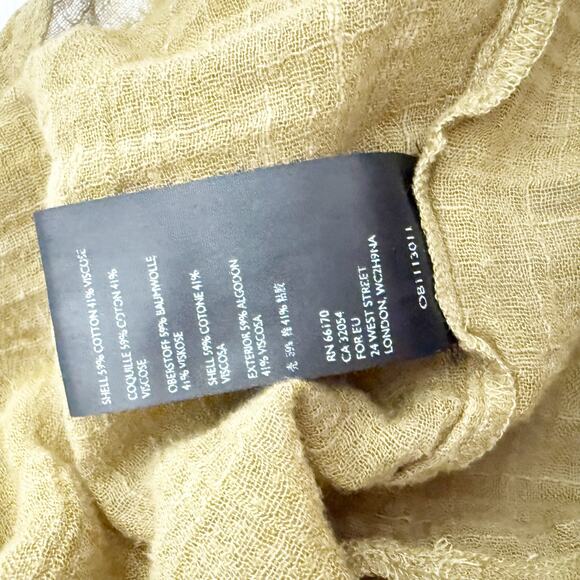 WE THE FREE | Free People Safari Sheer Wrap Top Olive Green Blouse Raw Edge | XL - Picture 10 of 10